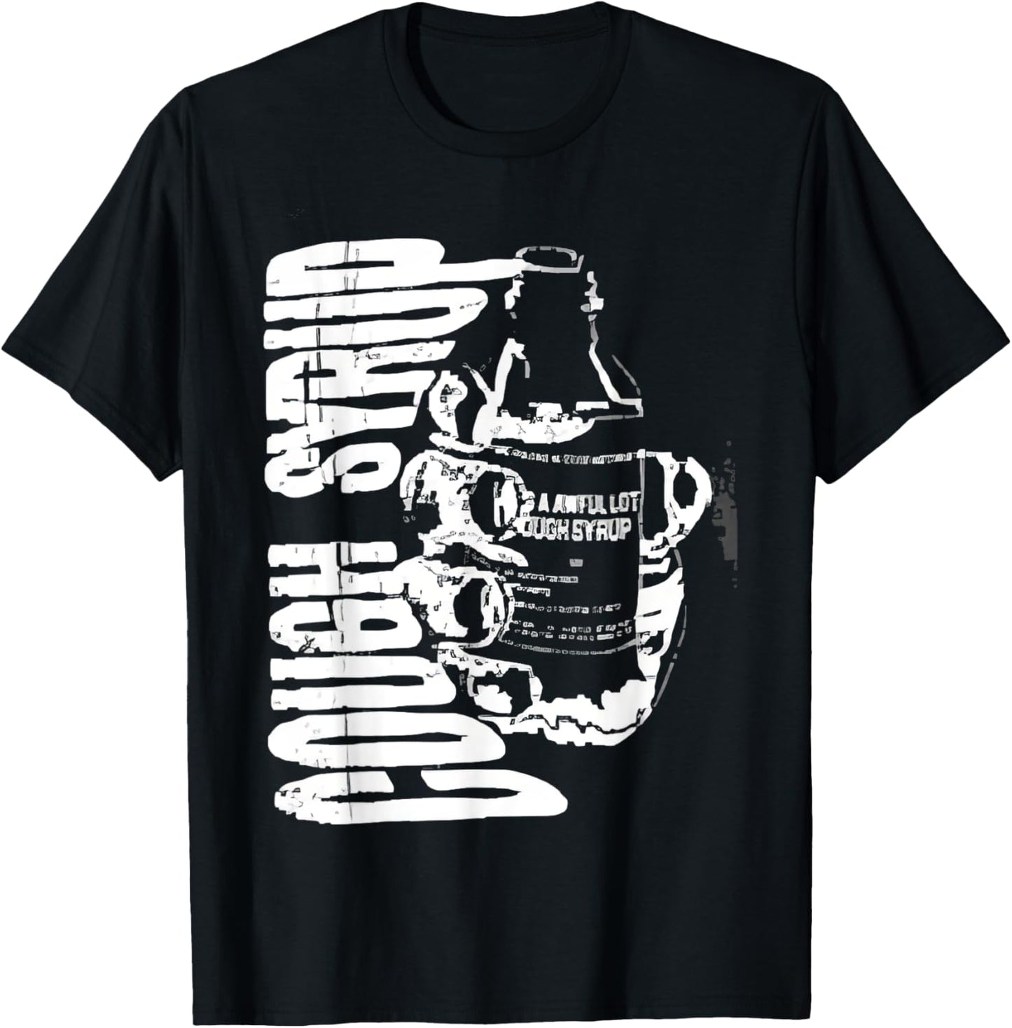 Funny Doknowsworld Wearing Awful Lot Of Cough Syrup T-Shirt - T-Shirt | Black