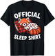 Cute Kawaii Sleeping Red Panda Official Sleepshirt Nightgown T-Shirt - T-Shirt | Black