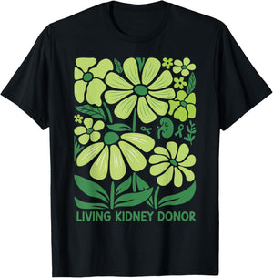 Boho Flower Living Kidney Donor Kidney Disease Awareness T-Shirt - T-Shirt | Black