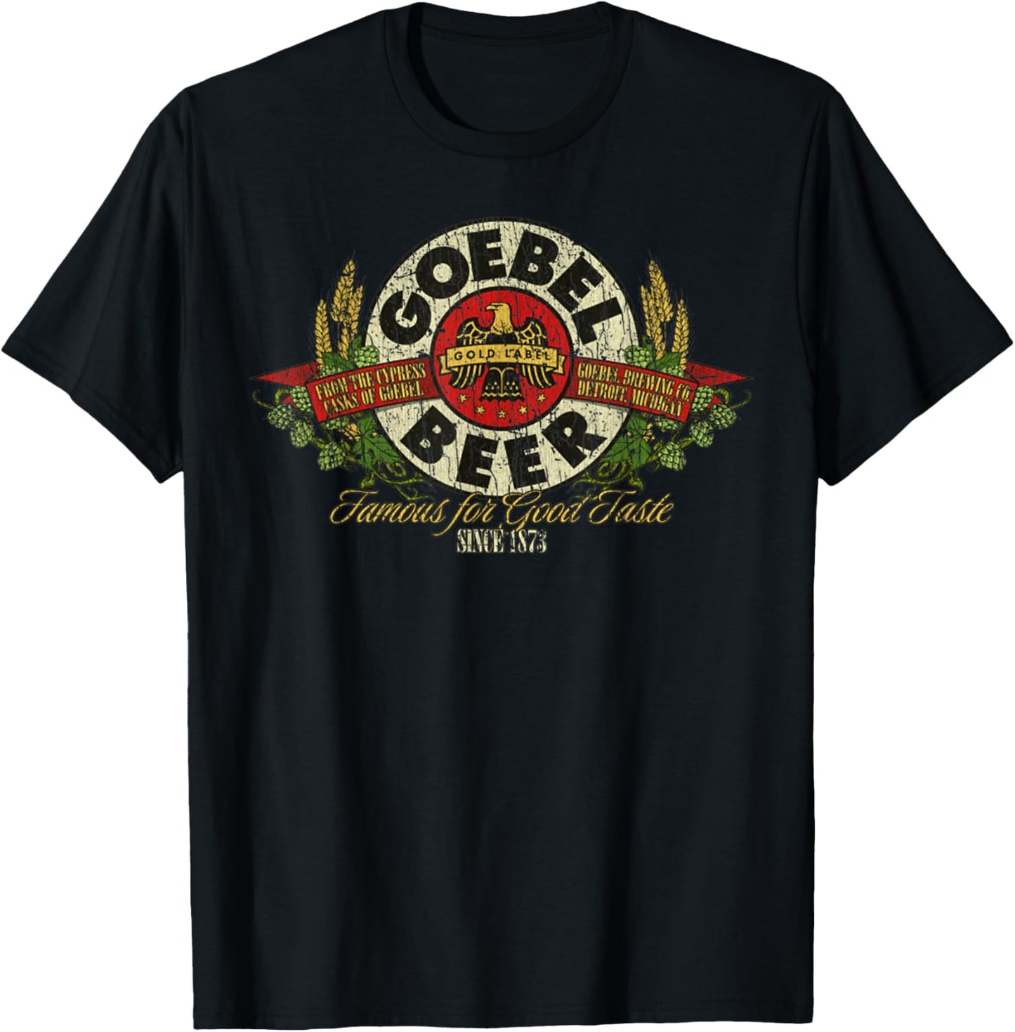 Vintage Funny Classic Beer Retro Goebel Drinking Lover T-Shirt - T-Shirt | Black