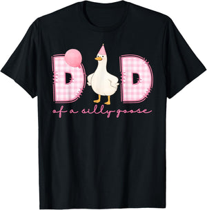 One Silly Goose Dad Papa 1st First Birthday Family Matching T-Shirt - T-Shirt | Black