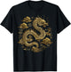 Dragon Asian Clouds Vintage Chinese Japanese Men Women Kids T-Shirt - T-Shirt | Black