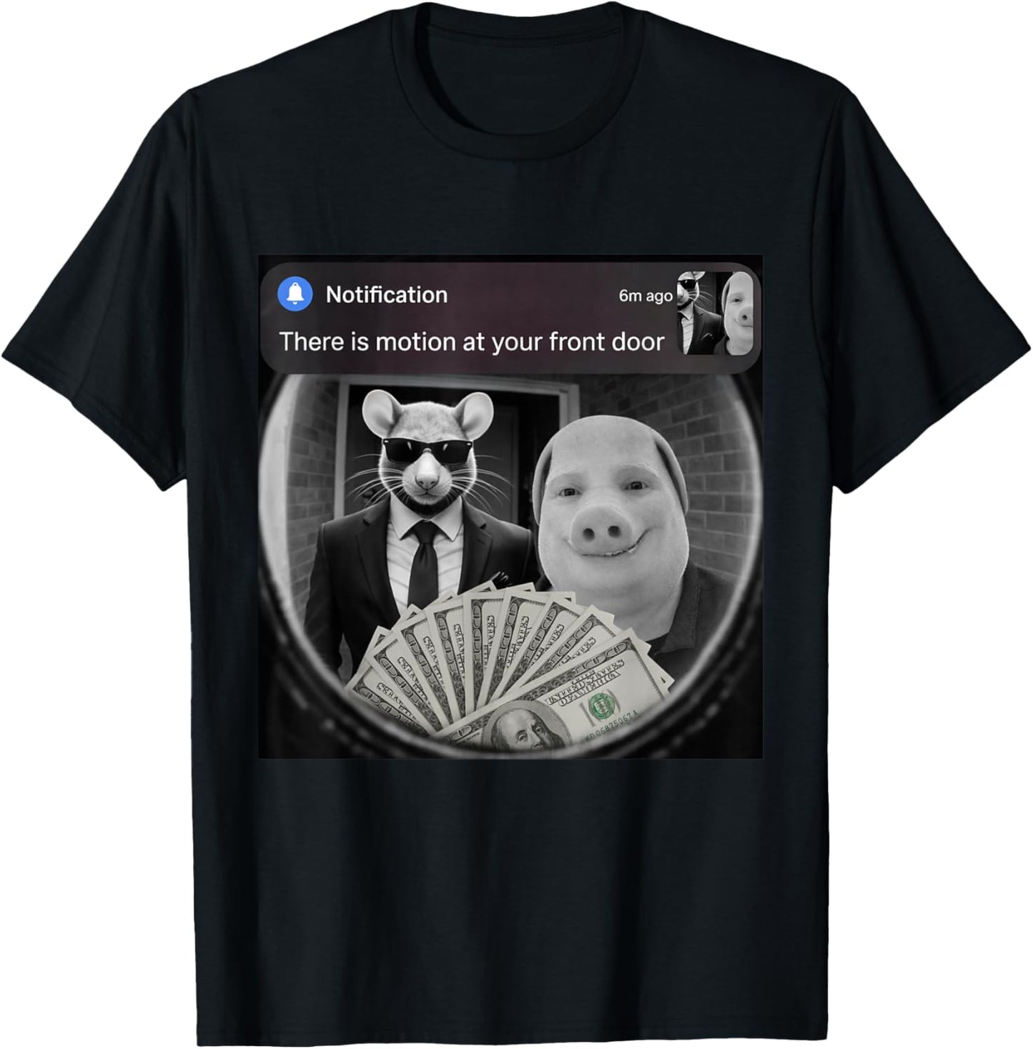 Funny Tim Cheese and John Pork with Motion Meme T-Shirt - T-Shirt | Black