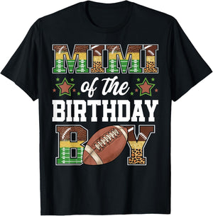 Mimi Of The Birthday Boy Football Player Family Matching T-Shirt - T-Shirt | Black