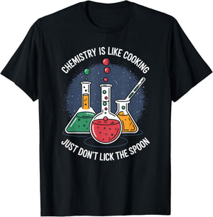 Chemistry Is like Cooking Student Science Teacher Women Men T-Shirt - T-Shirt | Black