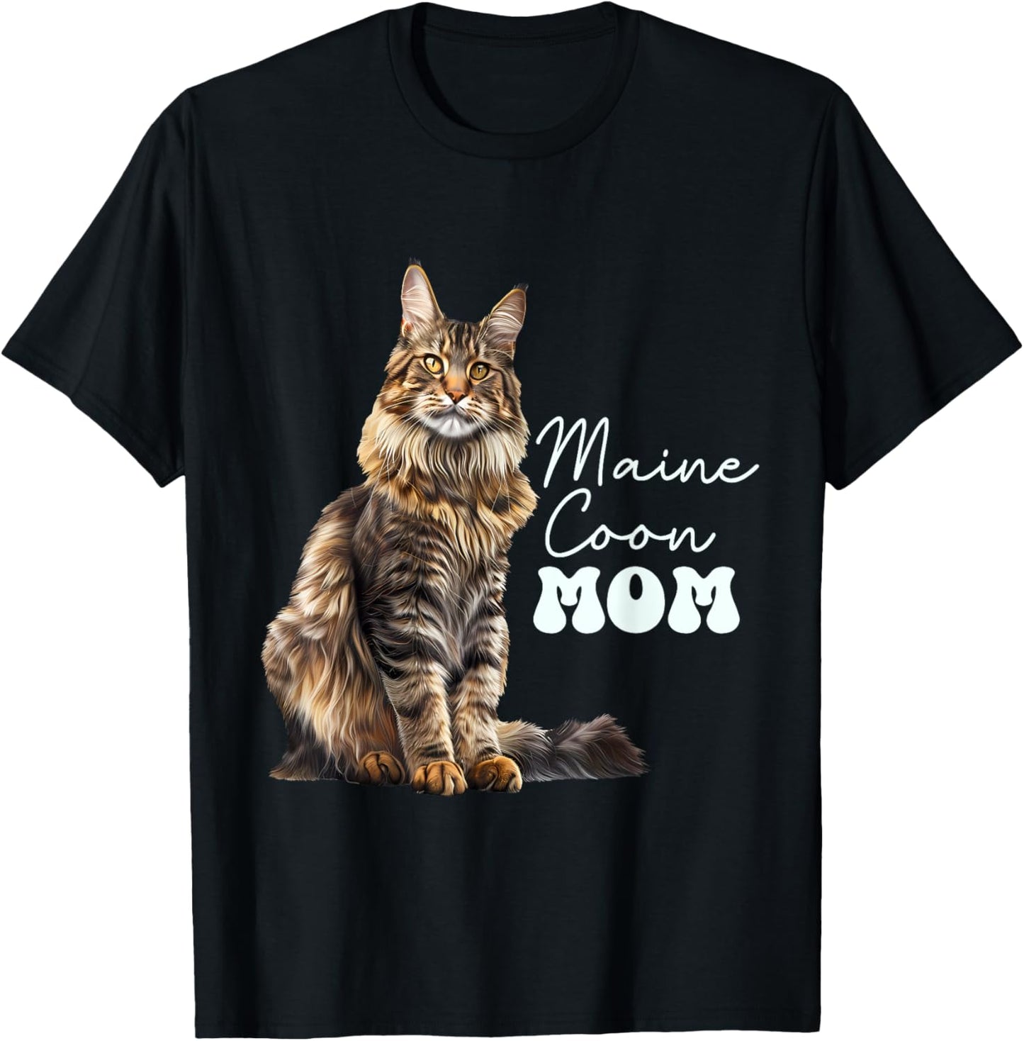 Maine coon Mom T-Shirt - T-Shirt | Black