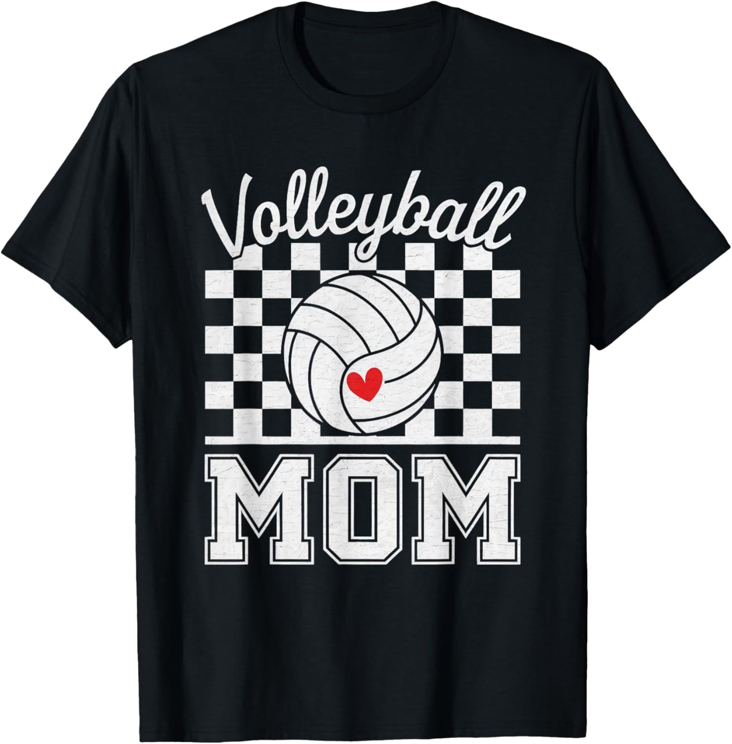 Groovy Volleyball Mom Mother Volleyball Mom T-Shirt - T-Shirt | Black