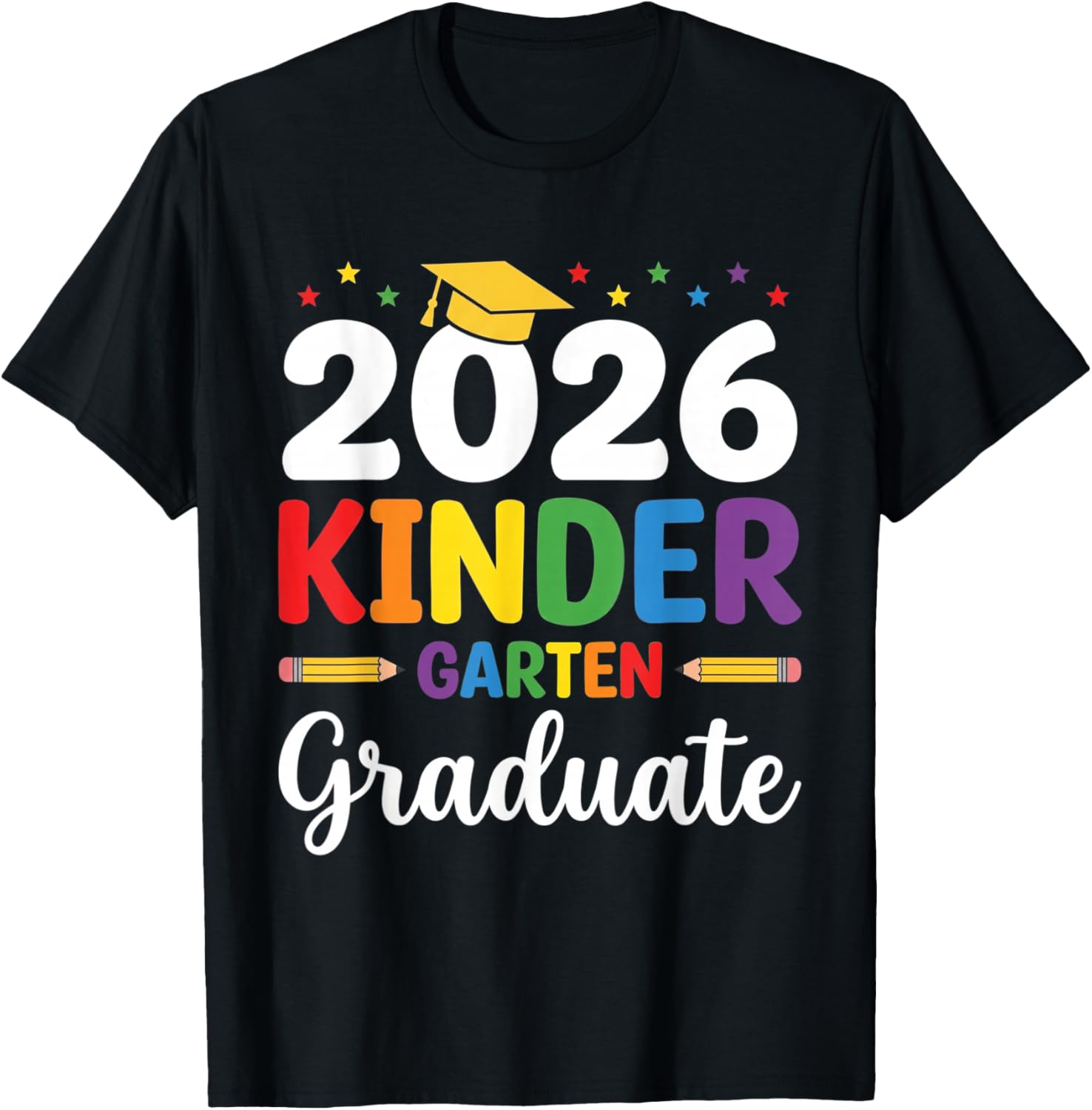 Kinder Garten Graduate 2026 Preschool Graduation Outfit T-Shirt - T-Shirt | Black