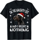 Cute German Wirehaired Pointer Dog Christmas On The Naughty T-Shirt - T-Shirt | Black
