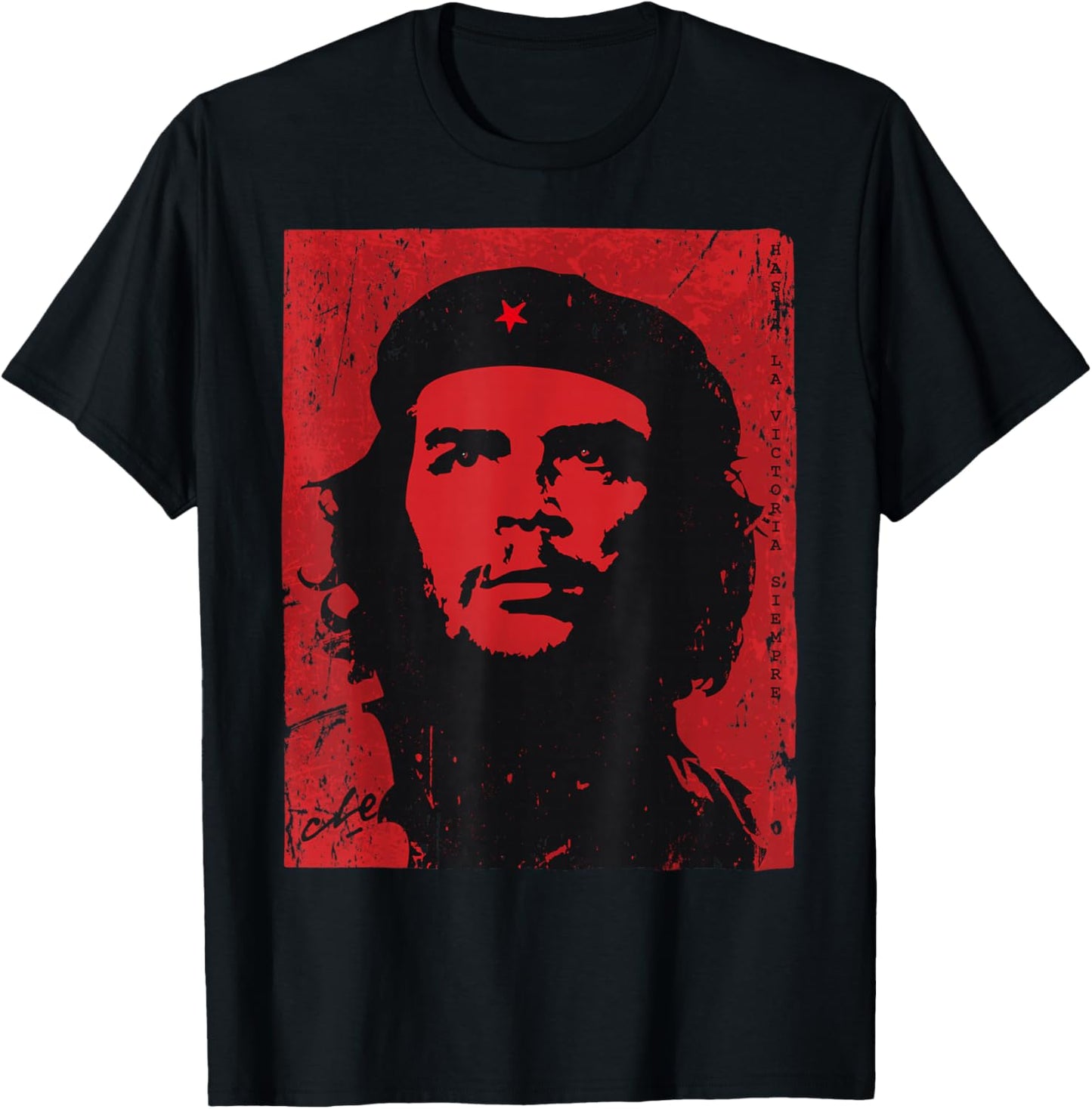 Che Guevara Red Shirt Hasta La Victoria Siempre Revolution T-Shirt - T-Shirt | Black