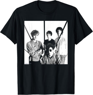REM New York Band B&W Photo By George DuBose T-Shirt - T-Shirt | Black