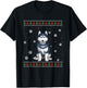 Siberian Husky Christmas Sweater Xmas Pet Animal Dog Lover Women Kids T-Shirt - T-Shirt | Black
