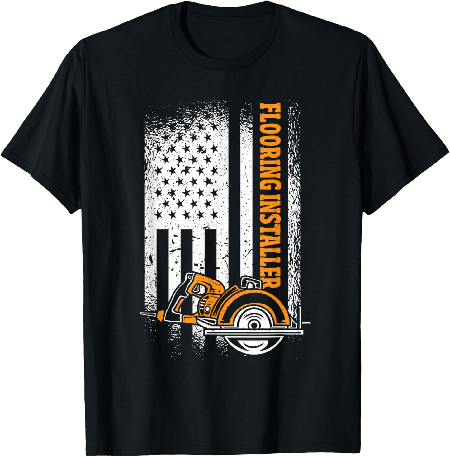 Floor Installer American Flag Flooring Installer T-Shirt - T-Shirt | Black