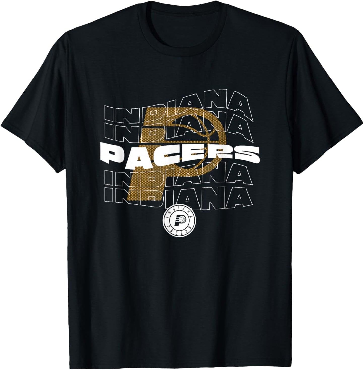 NBA Indiana Pacers Wave Outline Team Logo T-Shirt - T-Shirt | Black