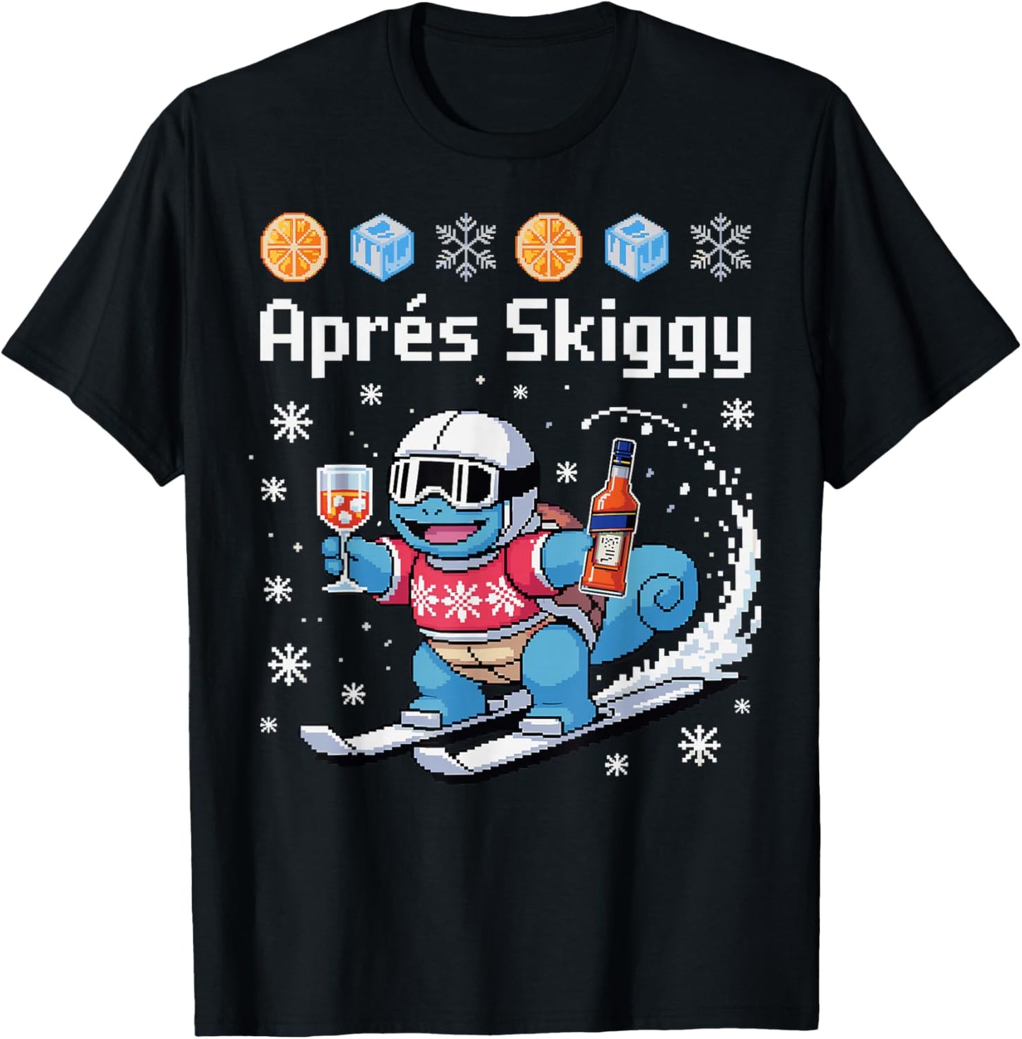 APRÉS SKIGGY X The Ski Club Saufimon Spritz Turtle Skier T-Shirt - T-Shirt | Black