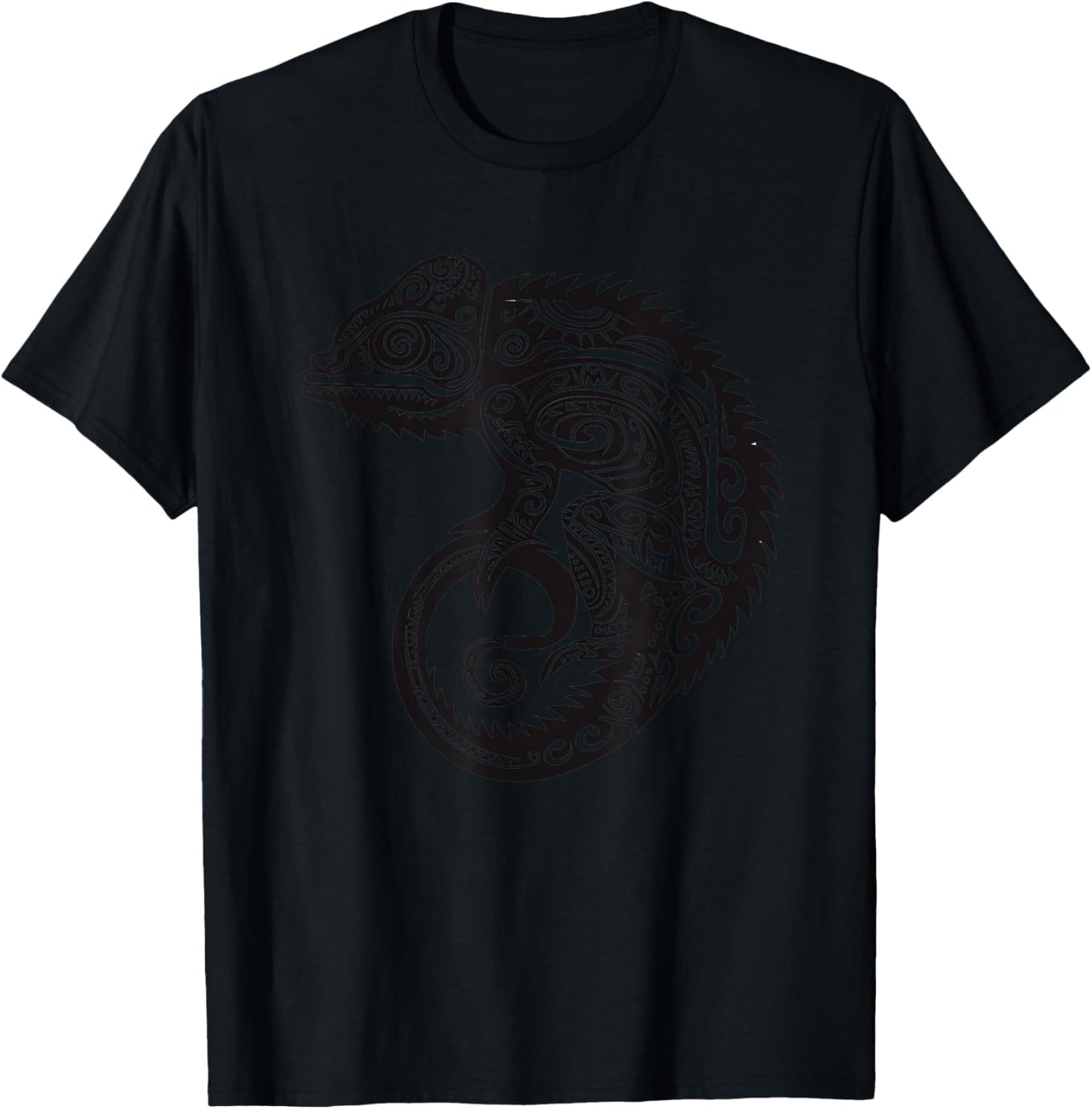 Tribal Hawaiian Chameleon Shirt - Hawaiian Tribal T-Shirt - T-Shirt | Black