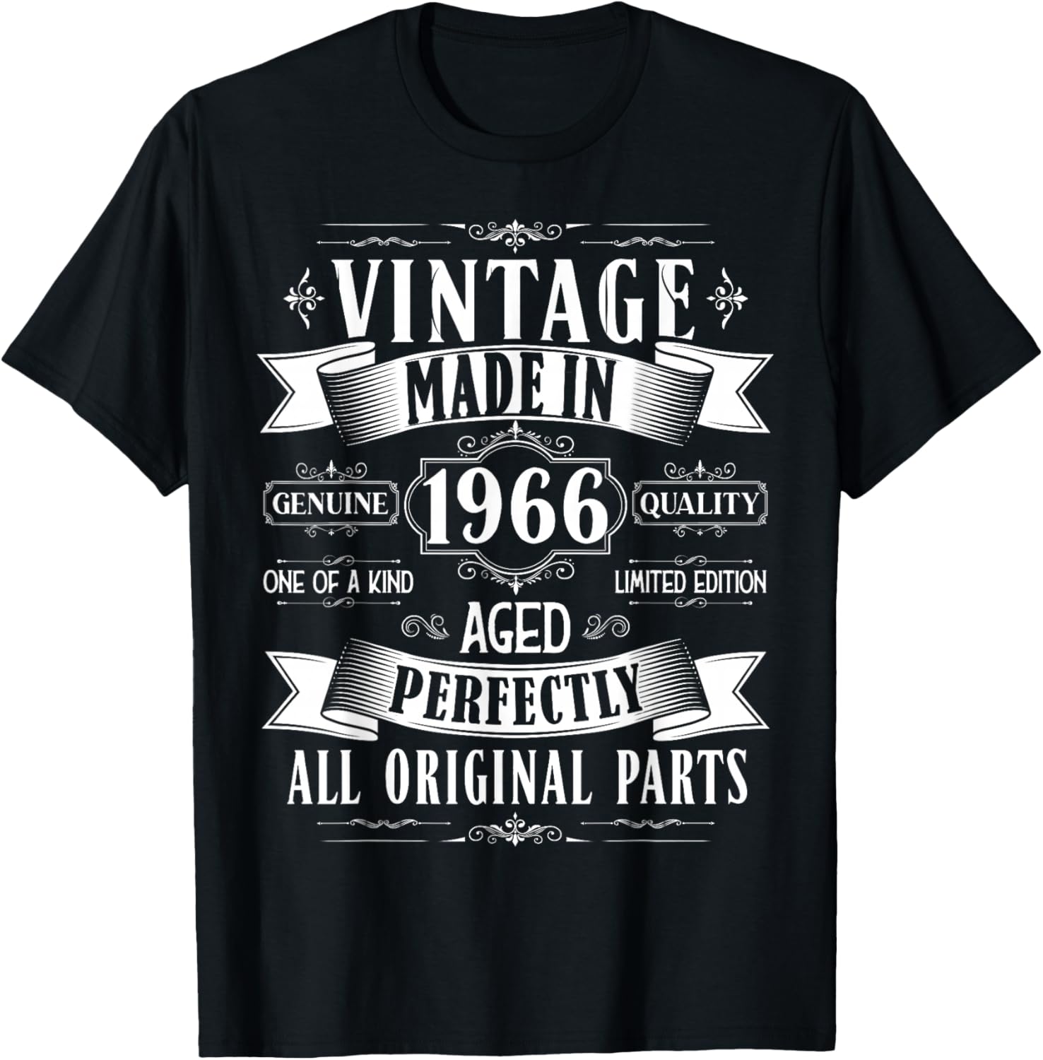 Vintage 59th birthday men Born 1966 59 years old Bday T-Shirt - T-Shirt | Black