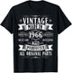 Vintage 59th birthday men Born 1966 59 years old Bday T-Shirt - T-Shirt | Black