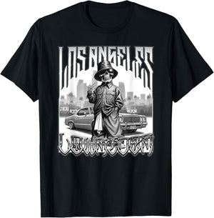 Los Angeles Low Rider Auto Motorcycle USA Cholo Chicano Low-Rider T-Shirt - T-Shirt | Black