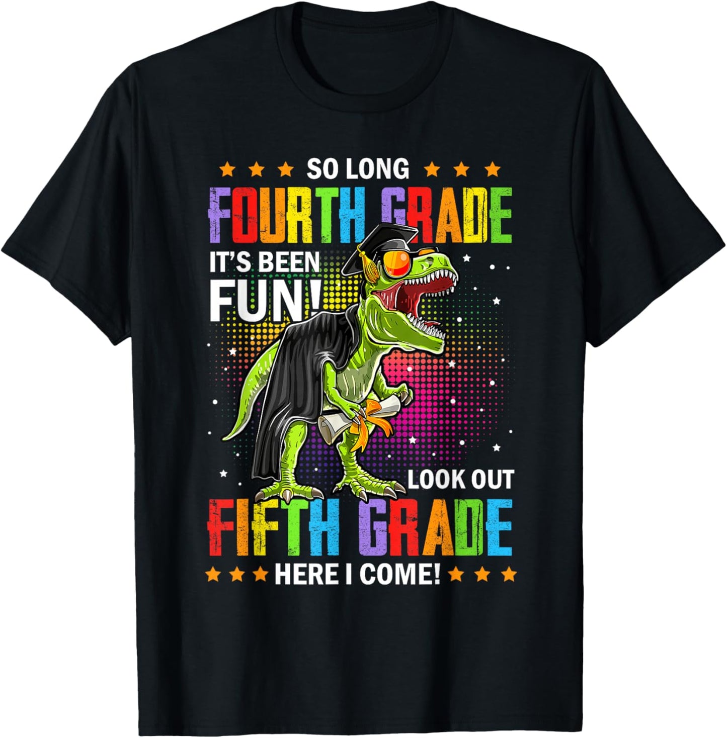 So Long Fourth Grade Hello Fifth Grade Graduation Boys Kids T-Shirt - T-Shirt | Black