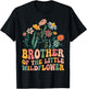 Brother Of The Little Wildflower Birthday Party Baby Shower T-Shirt - T-Shirt | Black