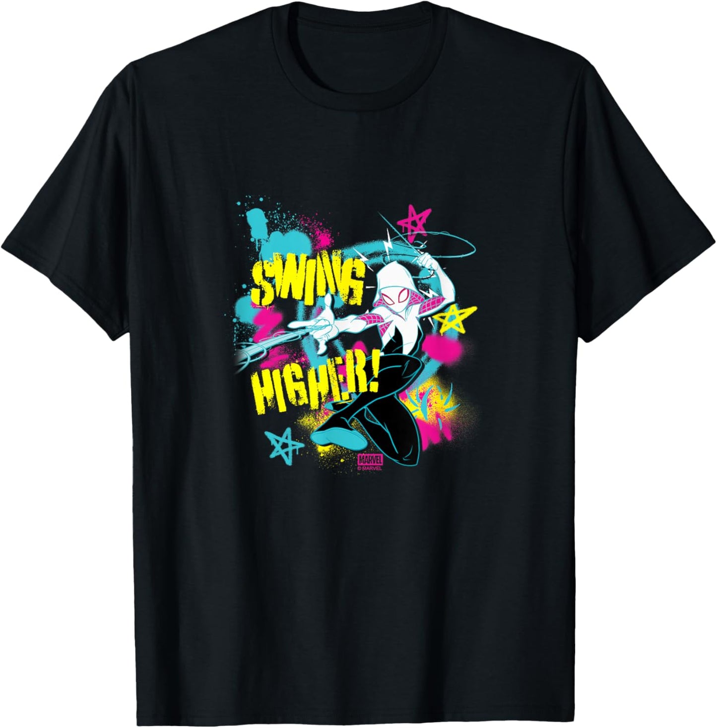 Spiderman - Spider-Gwen - Swing Higher T-Shirt - T-Shirt | Black