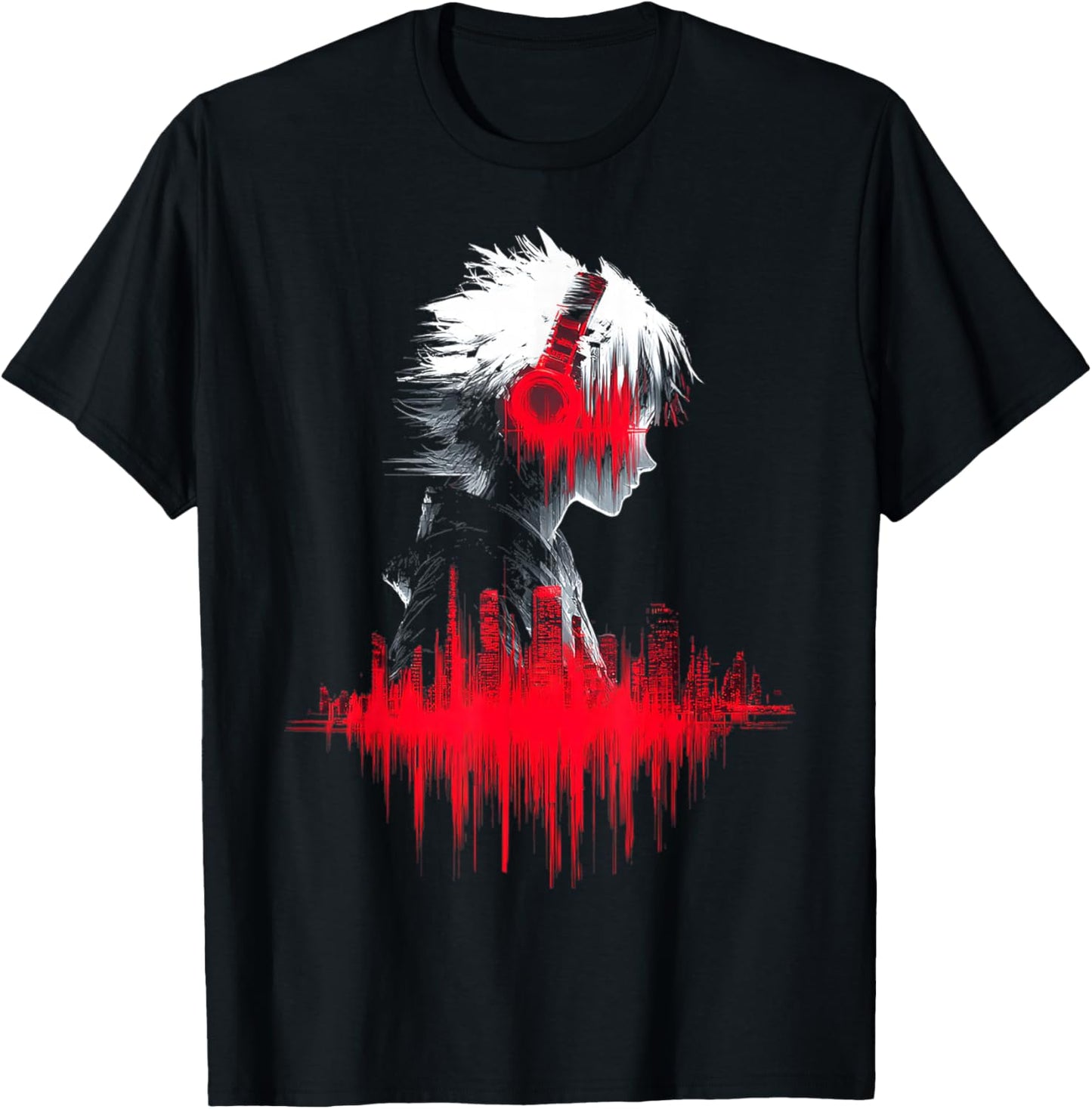 Casque Anime T-Shirt - T-Shirt | Black