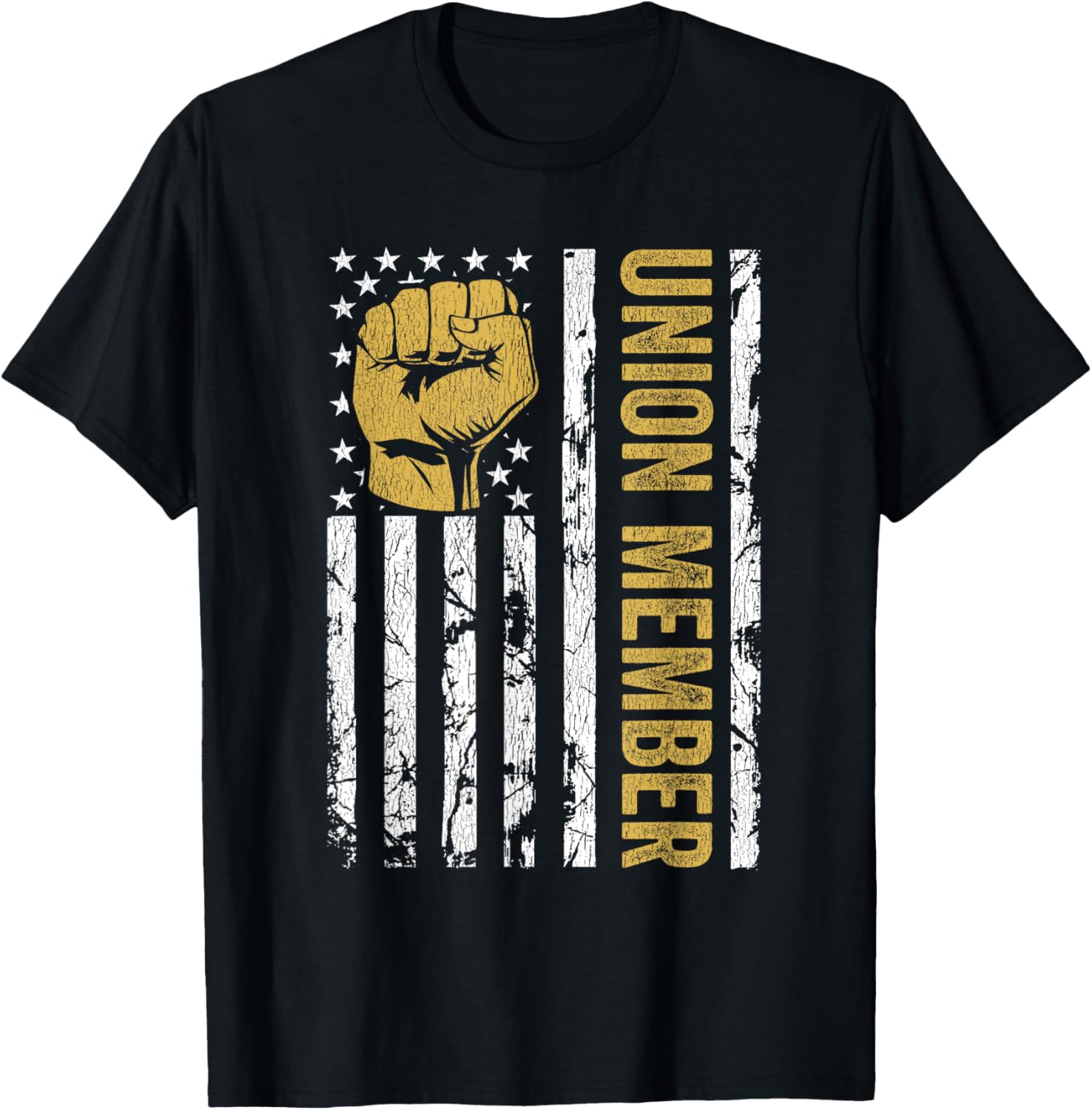 Proud Union Member USA American Pro Union Workers Rights T-Shirt - T-Shirt | Black
