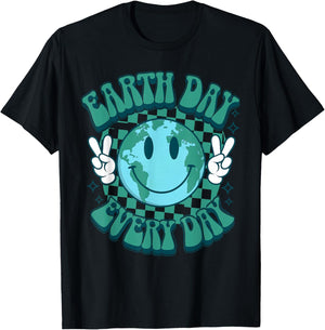 Earth Day Everyday Funny Hippie Planet Anniversary Men Women T-Shirt - T-Shirt | Black