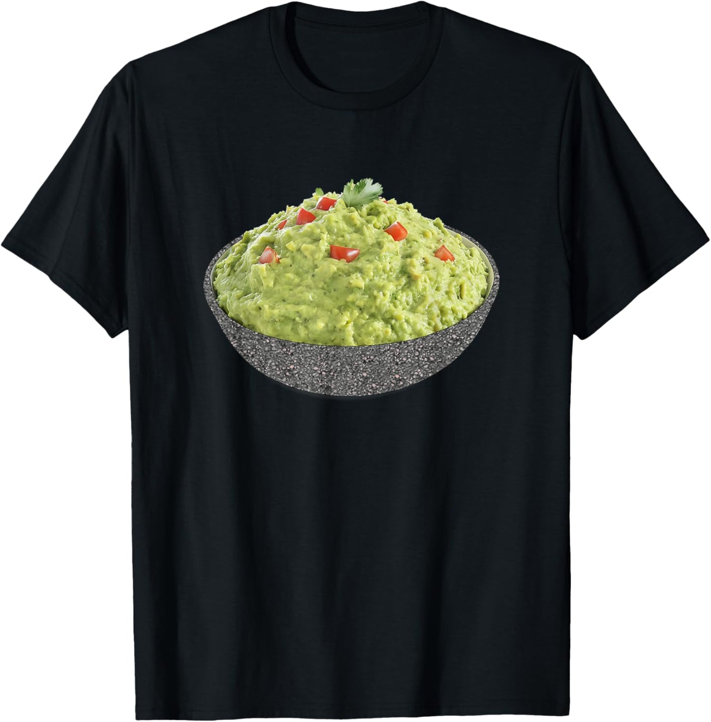 Holy Guacamole In Bowl Halloween Costume Funny Avocado Pun T-Shirt - T-Shirt | Black