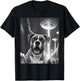 Funny Boxer Alien UFO Taking a Selfie Animal Lover Retro T-Shirt - T-Shirt | Black