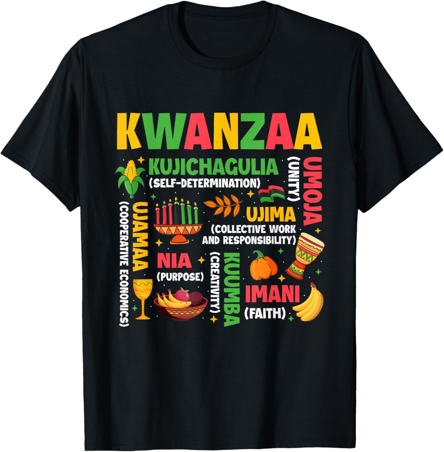 Kwanzaa - African American Heritage Festival T-Shirt - T-Shirt | Black