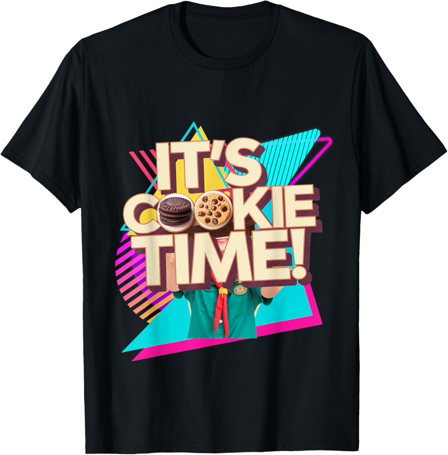 Retro 80s Cookie Time Troop Teen Film Beverly Hills T-Shirt - T-Shirt | Black