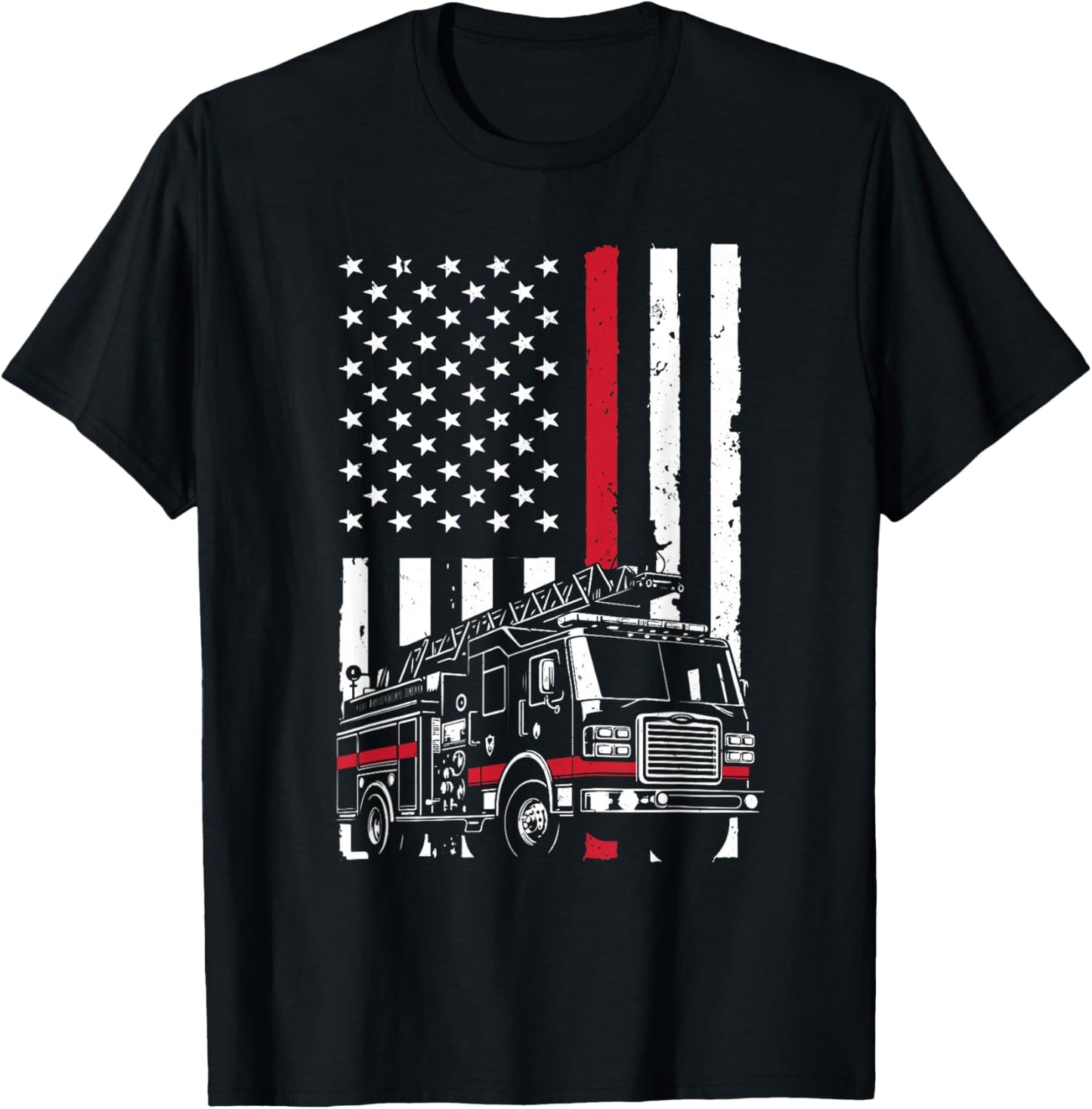 Funny Firefighter Design Women Fireman Firefighter T-Shirt - T-Shirt | Black