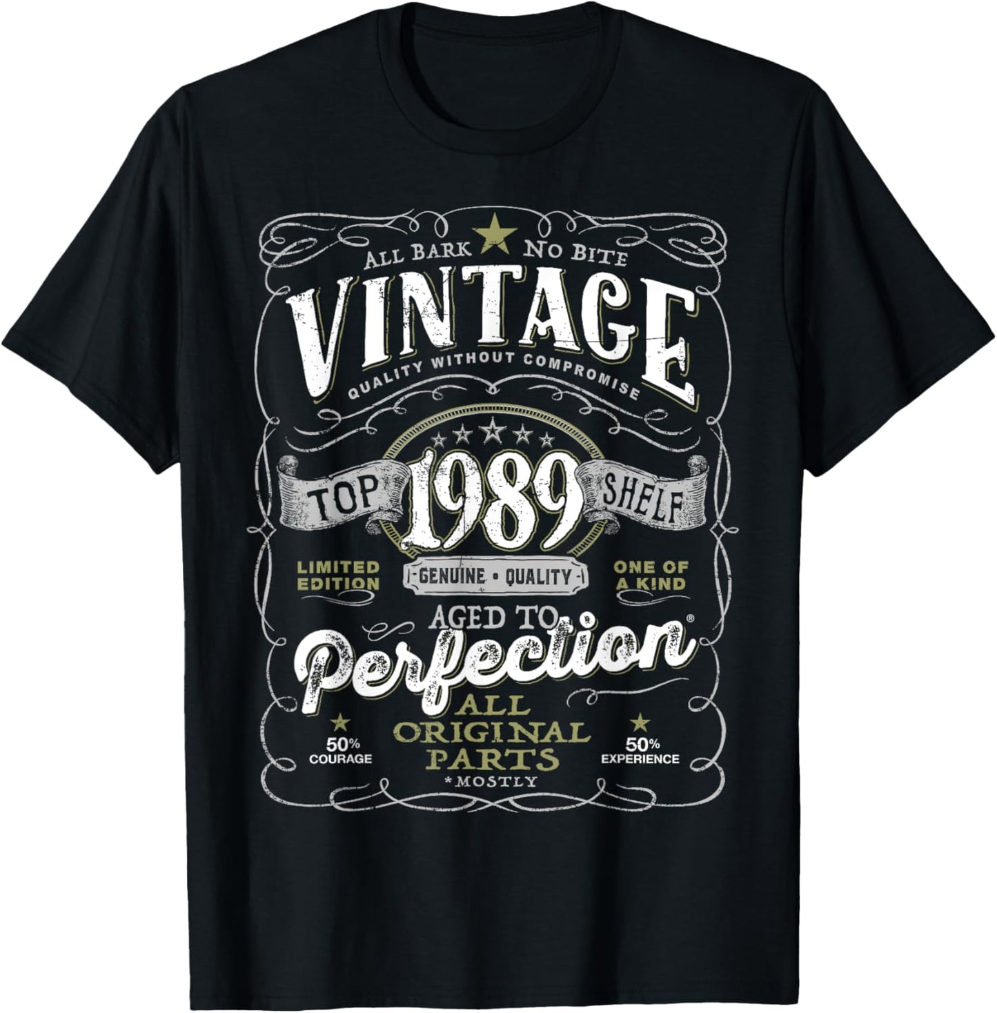 35th Birthday Top , Vintage 1989 Aged to Perfection T-Shirt - T-Shirt | Black