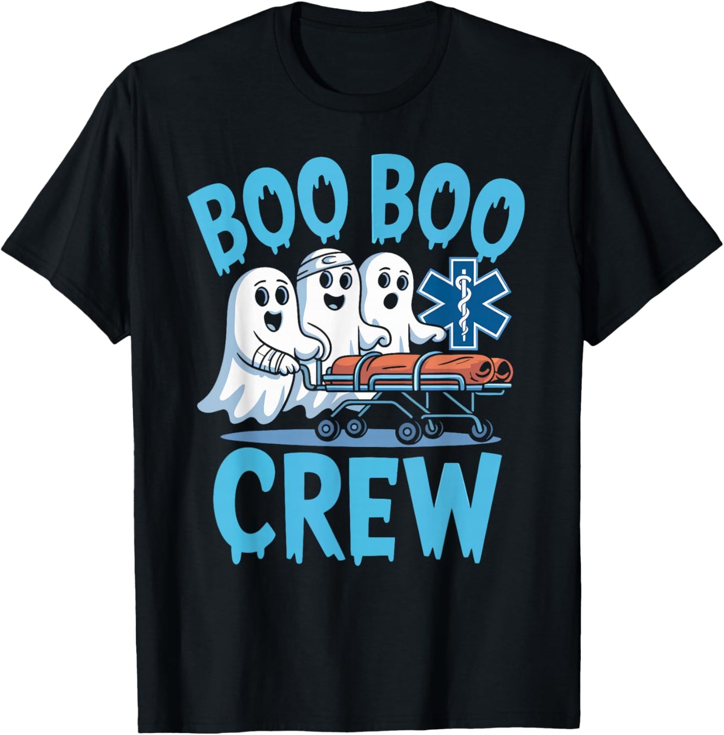 Funny Boo Boo Crew EMT Nurse Halloween Costumes Men Women T-Shirt - T-Shirt | Black