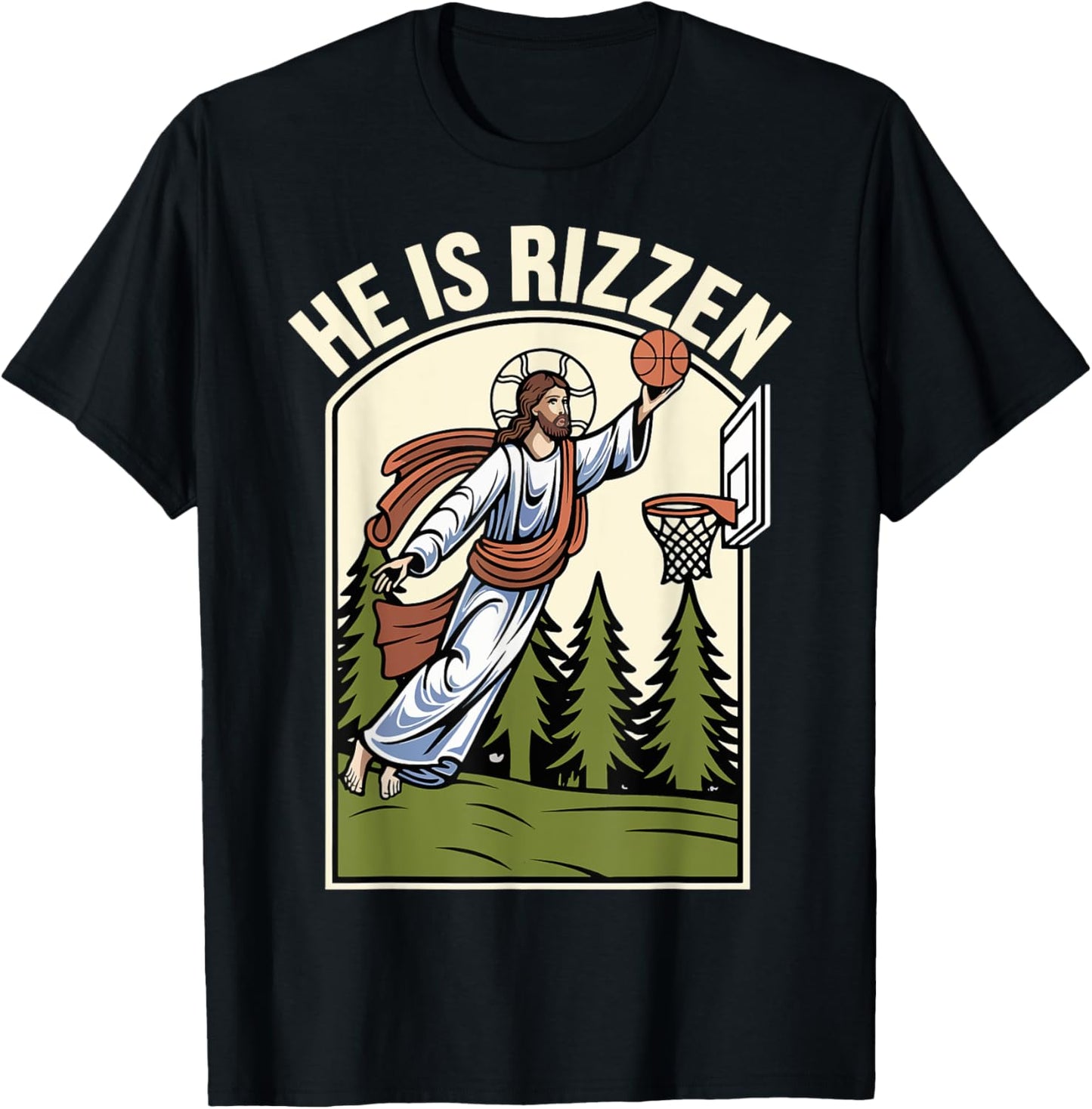 He Is Rizzen T-Shirt - T-Shirt | Black