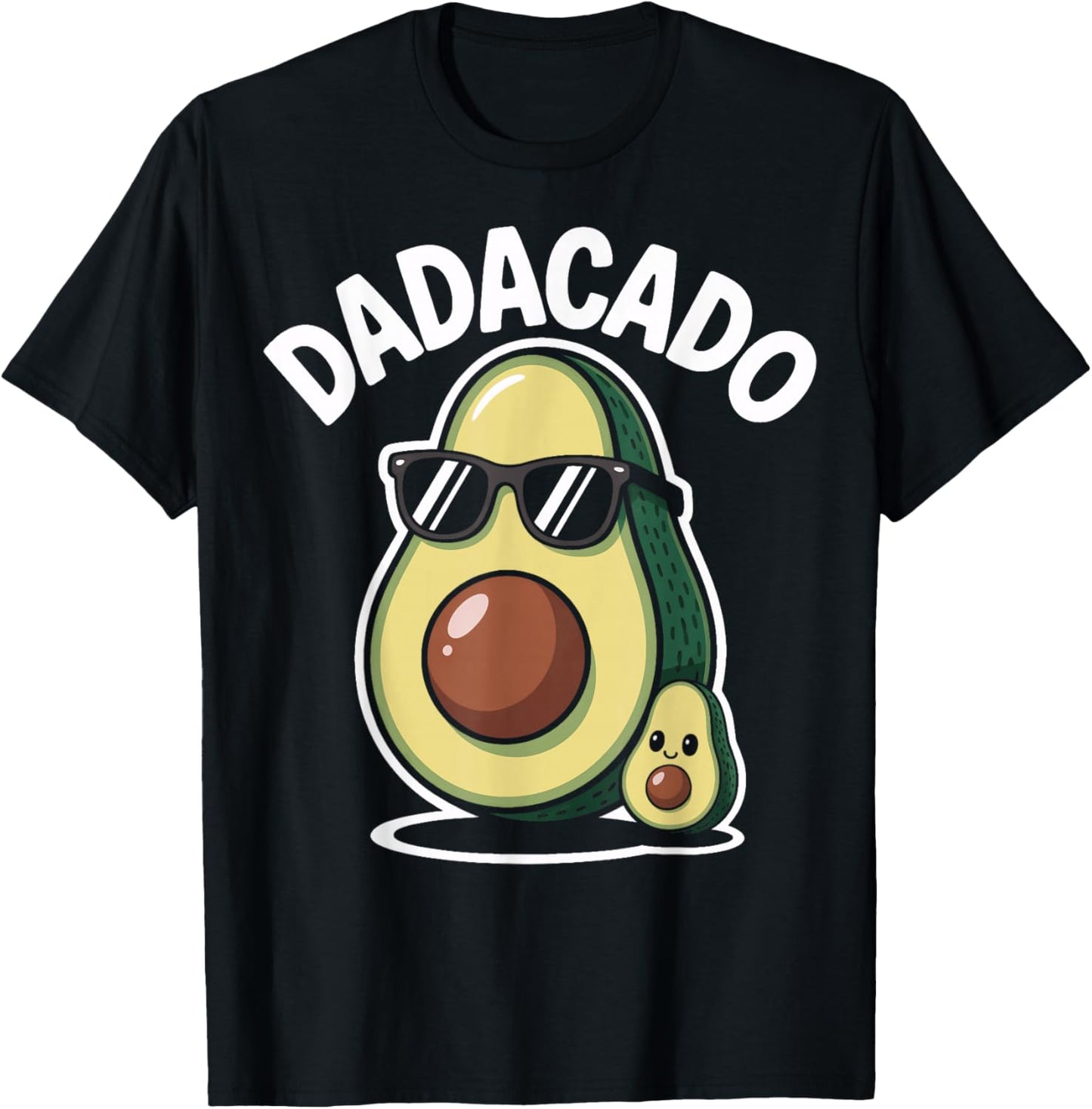 Funny Dadacado Avocado Pun for Dads and Kids T-Shirt - T-Shirt | Black