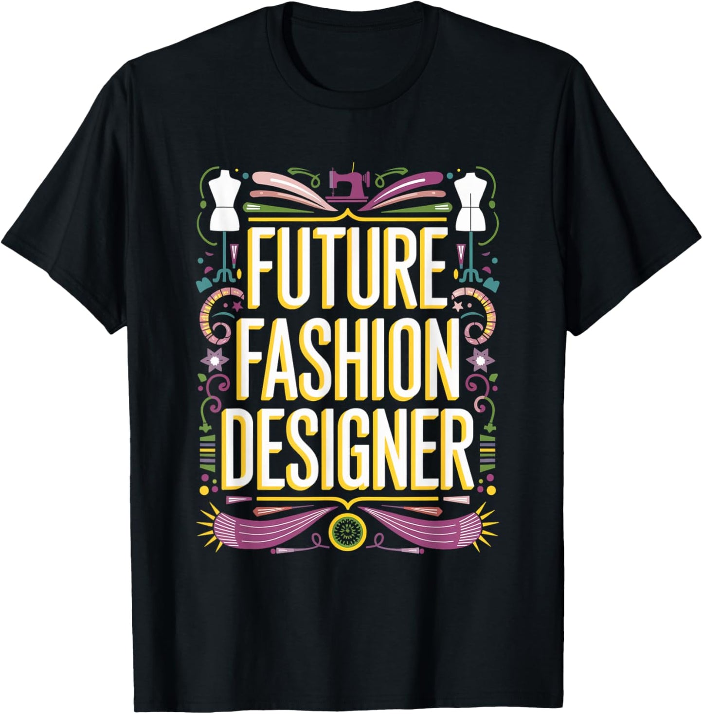 Future Fashion Designer Graduation School Toddler Women Men T-Shirt - T-Shirt | Black