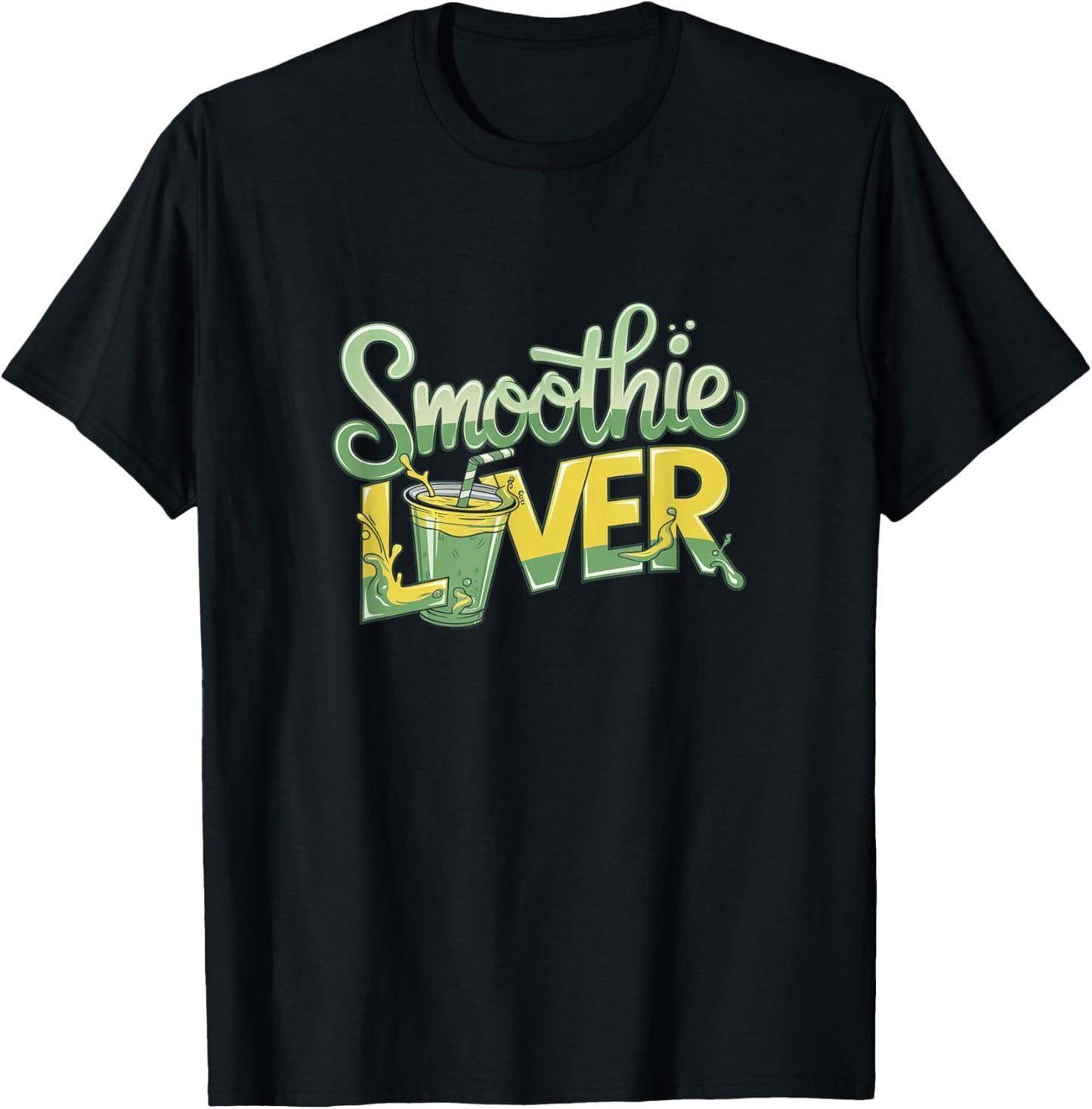 Smoothie Lover Health Drink Vegan Life Enthusiast T-Shirt - T-Shirt | Black