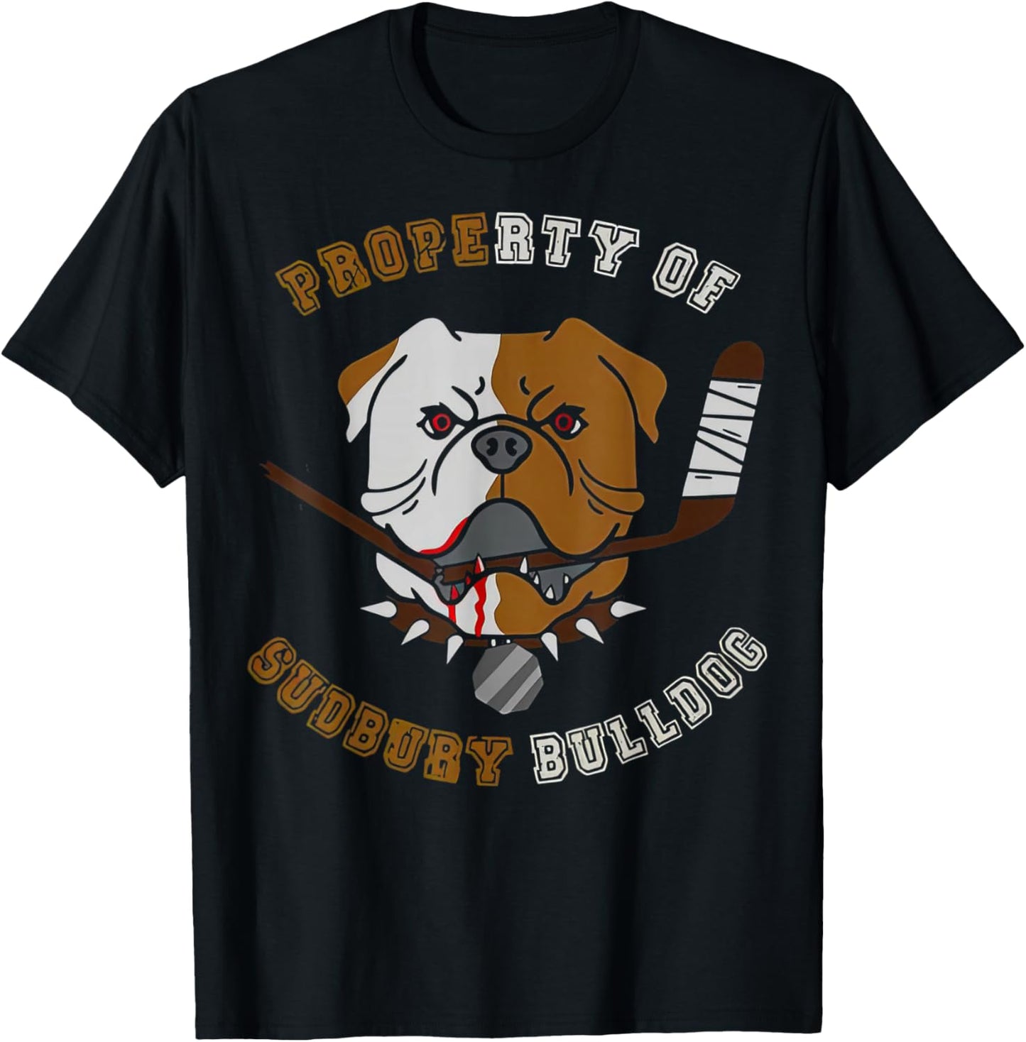 Property of Sudbury Bulldog Hockey T-Shirt - T-Shirt | Black