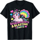 Funny Cute Unicorn Stealing Hearts Blasting Farts Design T-Shirt - T-Shirt | Black