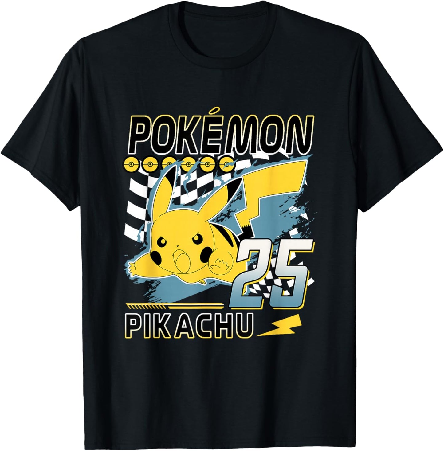 Pokémon Pikachu No. 25 Epic Poster T-Shirt - T-Shirt | Black