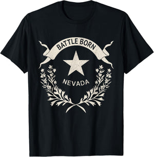 Nevada Day Vintage Pride Nevada Flag T-Shirt - T-Shirt | Black