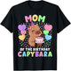 Capybara Birthday Family | Mom of The Birthday Capybara T-Shirt - T-Shirt | Black