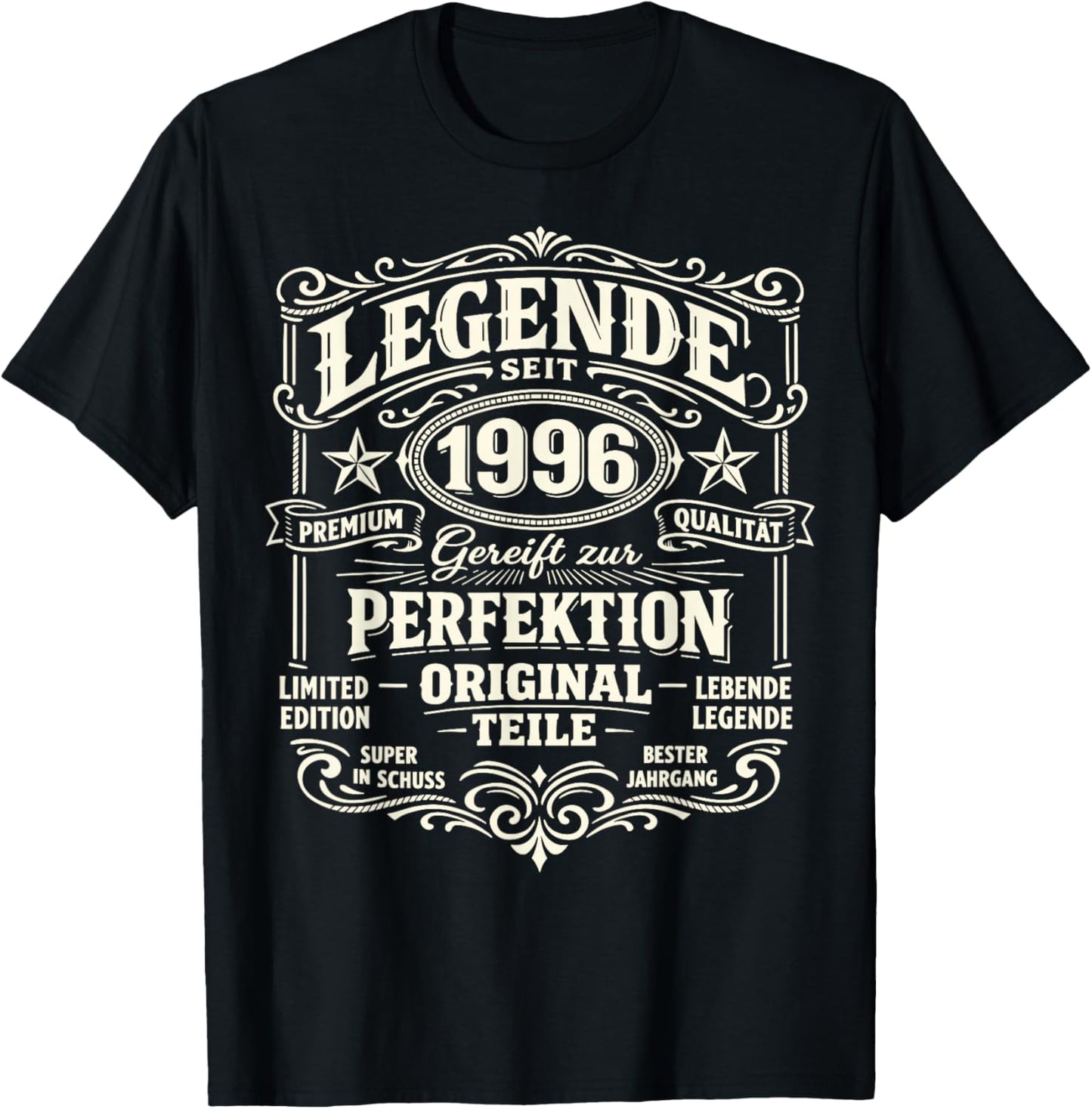 30th Birthday Man Woman 30 Years Decoration 1996 Gift Funny T-Shirt - T-Shirt | Black