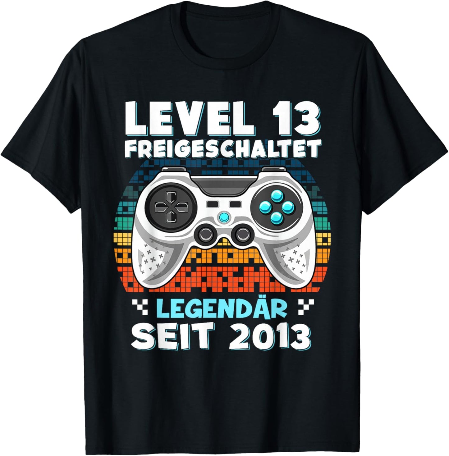 Level 13 Years Birthday Shirt Boy Gamer 2013 Birthday T-Shirt - T-Shirt | Black
