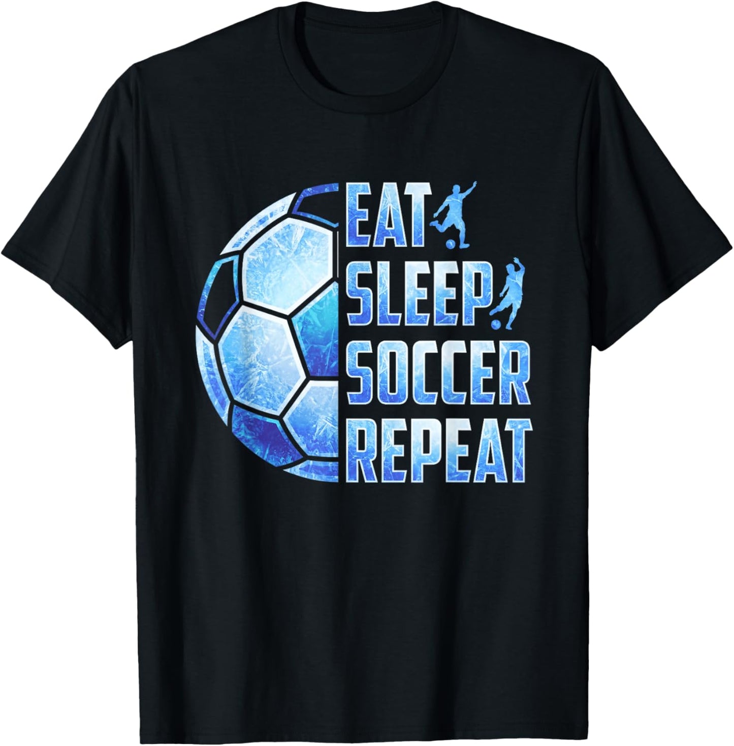 Soccer Eat Sleep Soccer Repeat Boys Kids T-Shirt - T-Shirt | Black