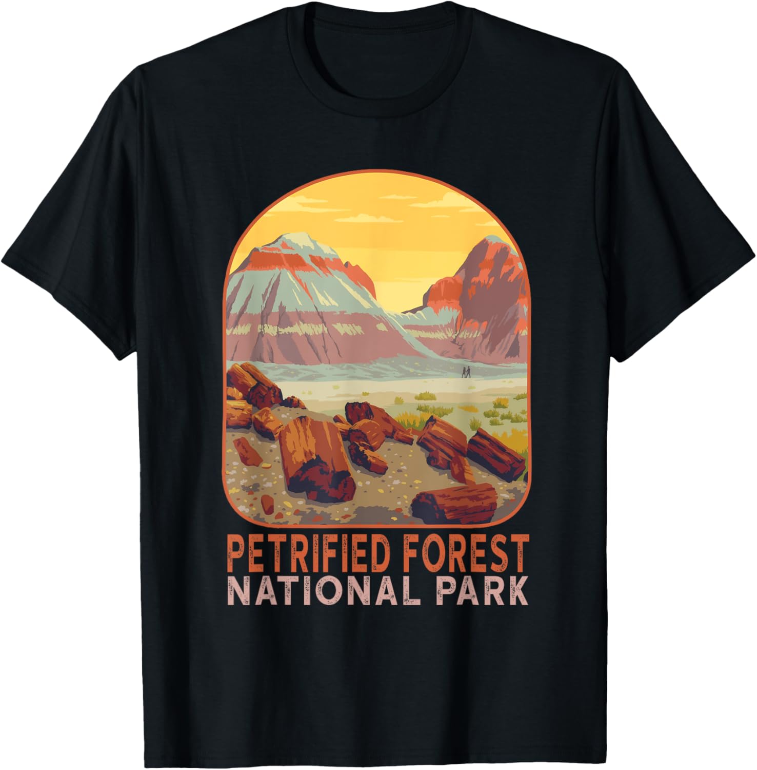 Petrified Forest National Park Arizona Mountain Hiking T-Shirt - T-Shirt | Black