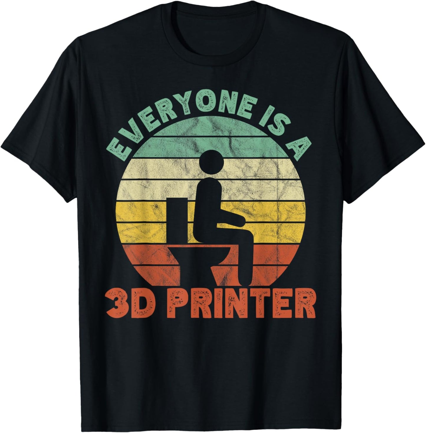 Everyone is a 3D Printer Men Women Geek 3D Printing Vintage T-Shirt - T-Shirt | Black